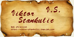 Viktor Stankulić vizit kartica